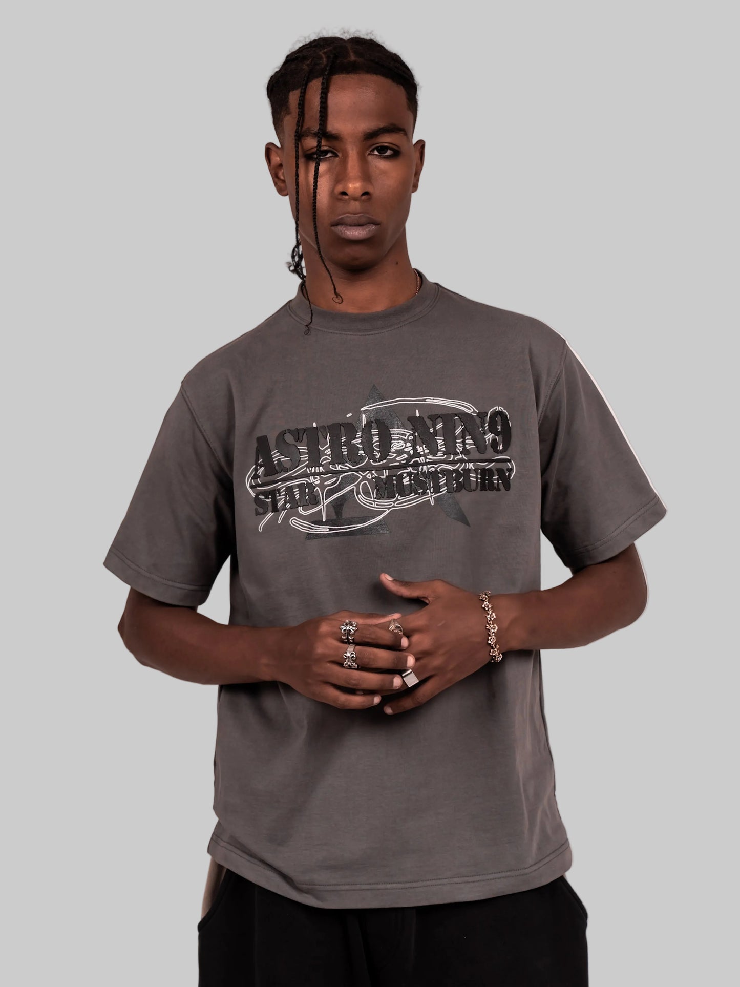 ASTRO9- GRAY STELLAR TEE