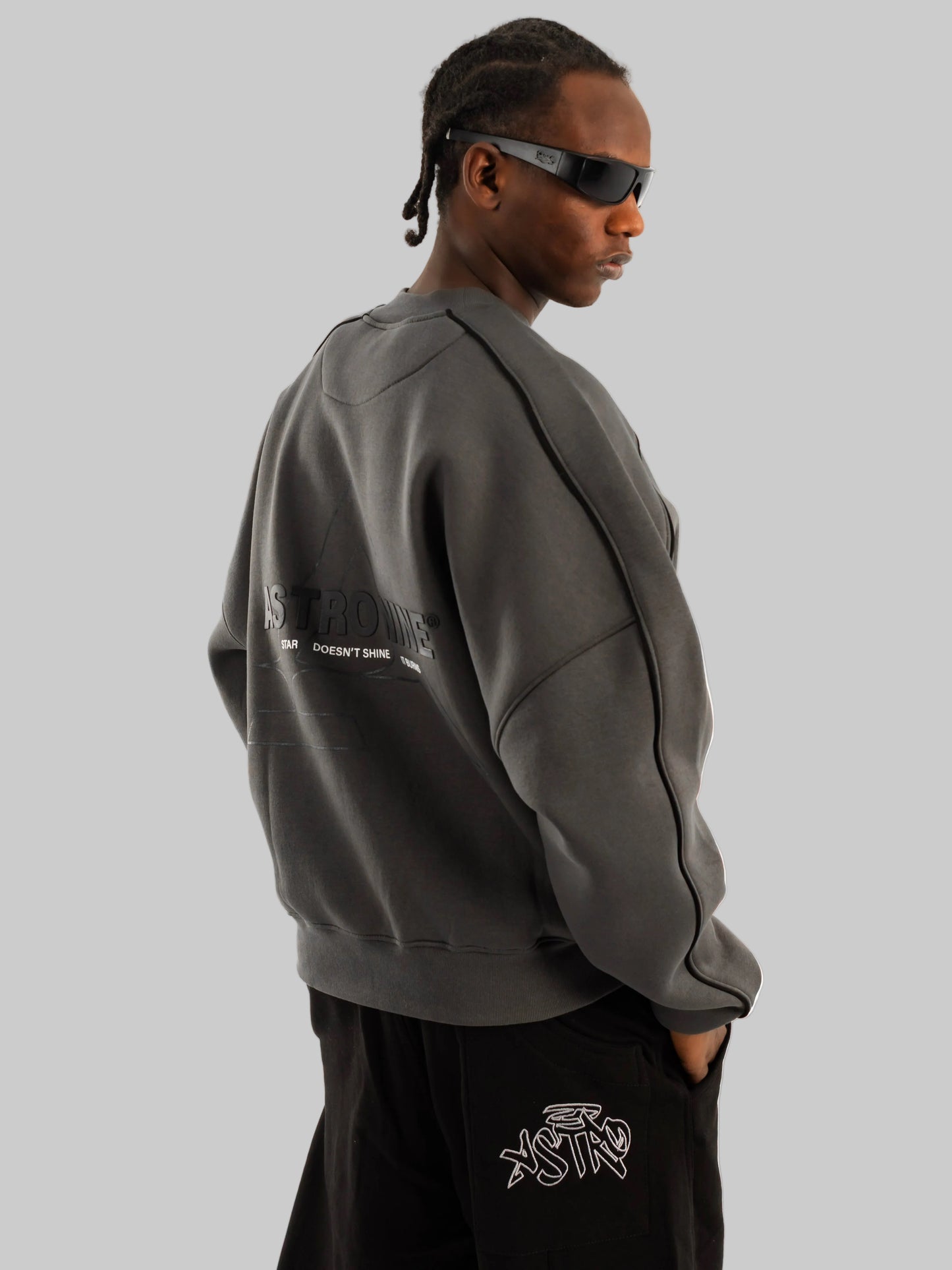 ASTRO NINE GRAY CREWNECK