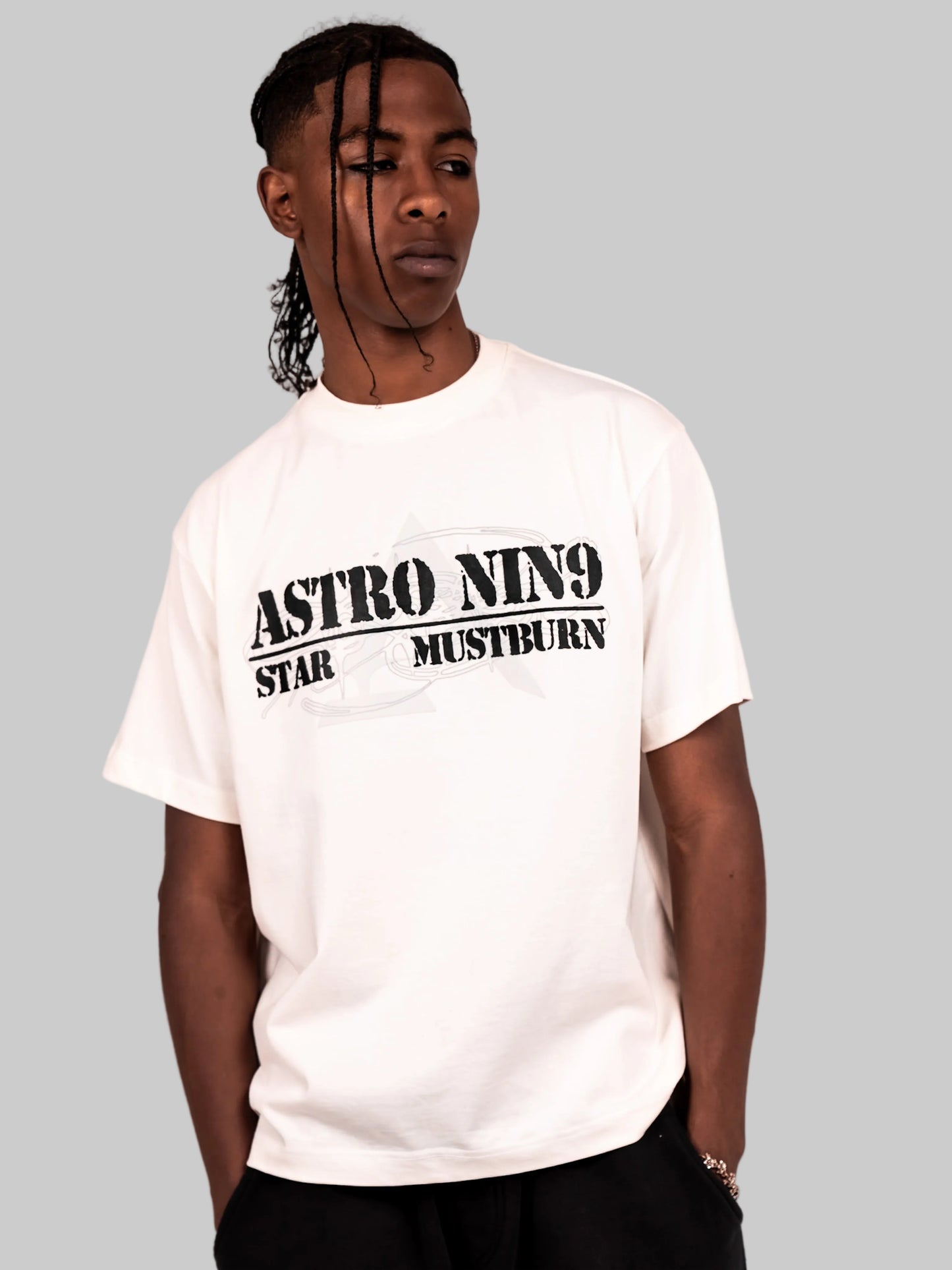 ASTRO9-WHITE STELLAR TEE