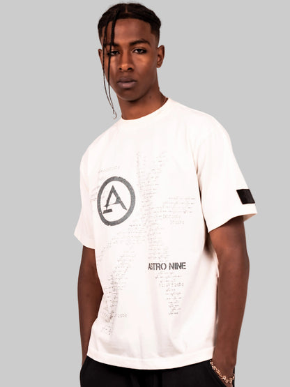 ASTRO9-WHITE STATIC TEE